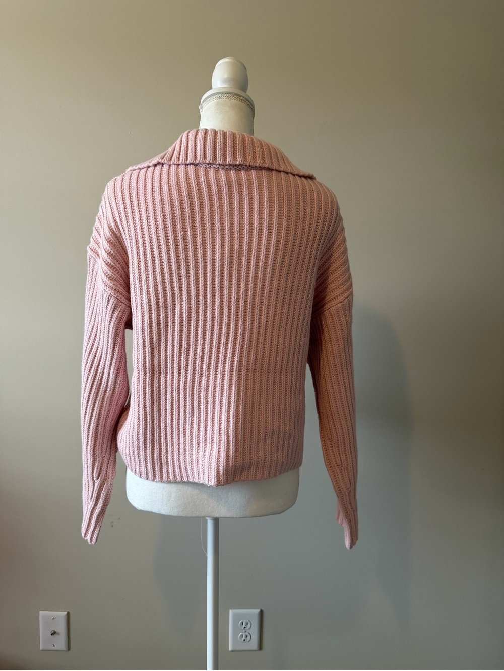 OGD One Grey day collared Brooklyn knit polo sweater oversized size medium NWT - Picture 11 of 13